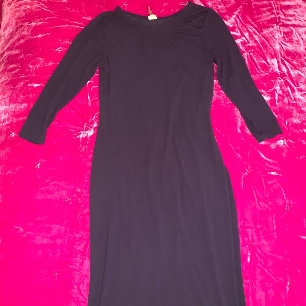 Navy blue super soft midi dress